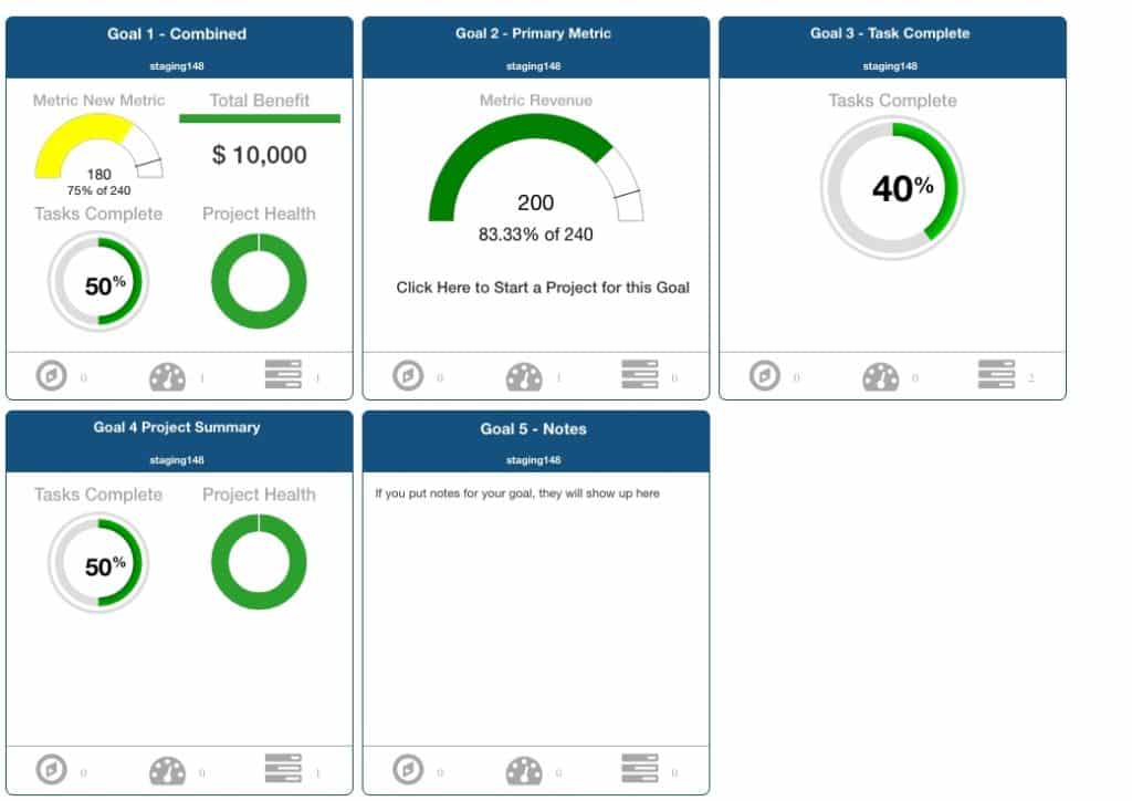 Change Goal Tile Default Options