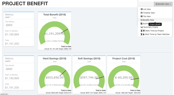 Track Project Benefits