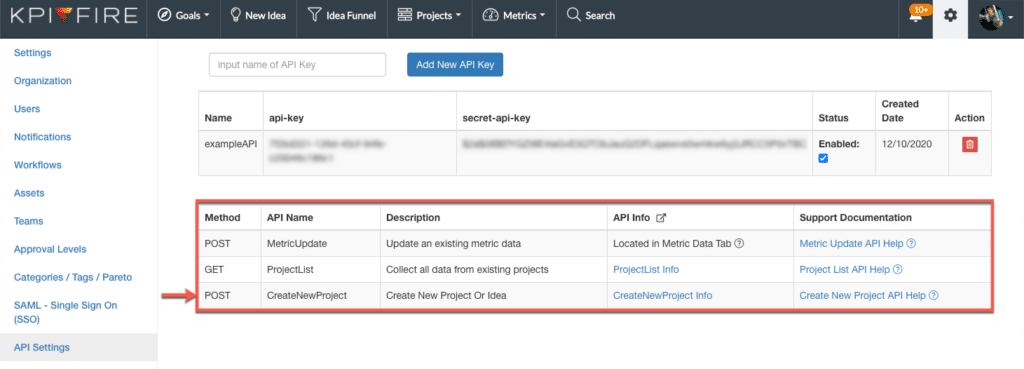 APIsettings