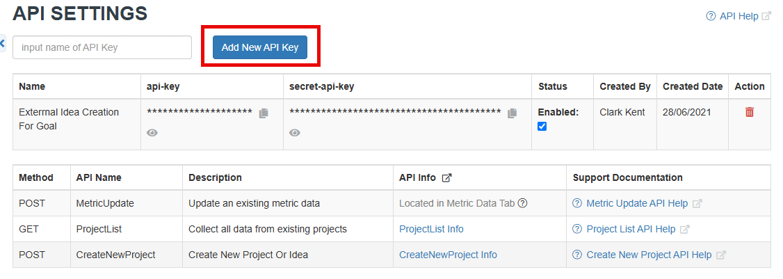 Add New API Key