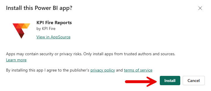 Install Accessing the KPI Fire API suite from Power BI