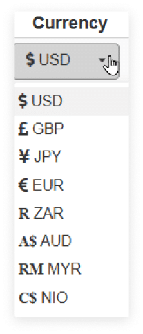 Currencies Now Supported Currencies Now Supported / Currency Conversion