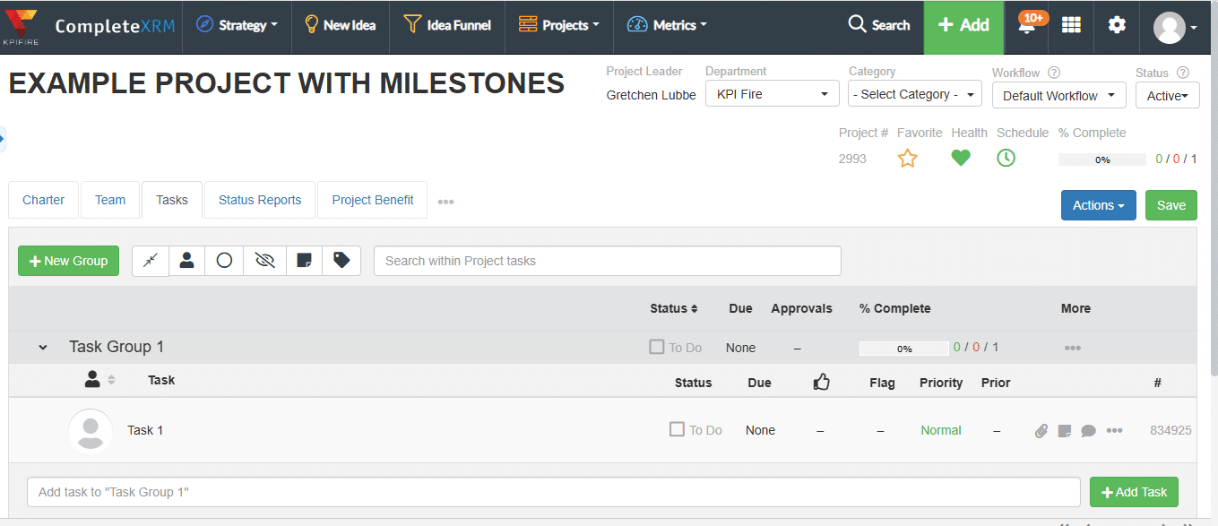 project milestones